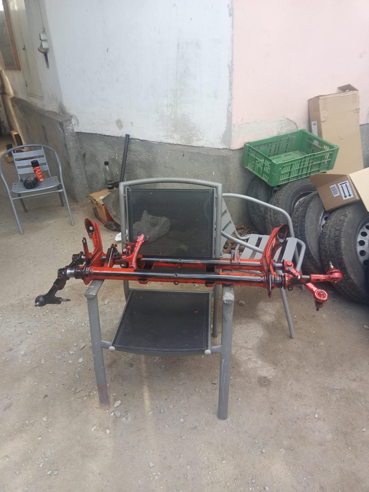 Vorderachse und Anbauteile