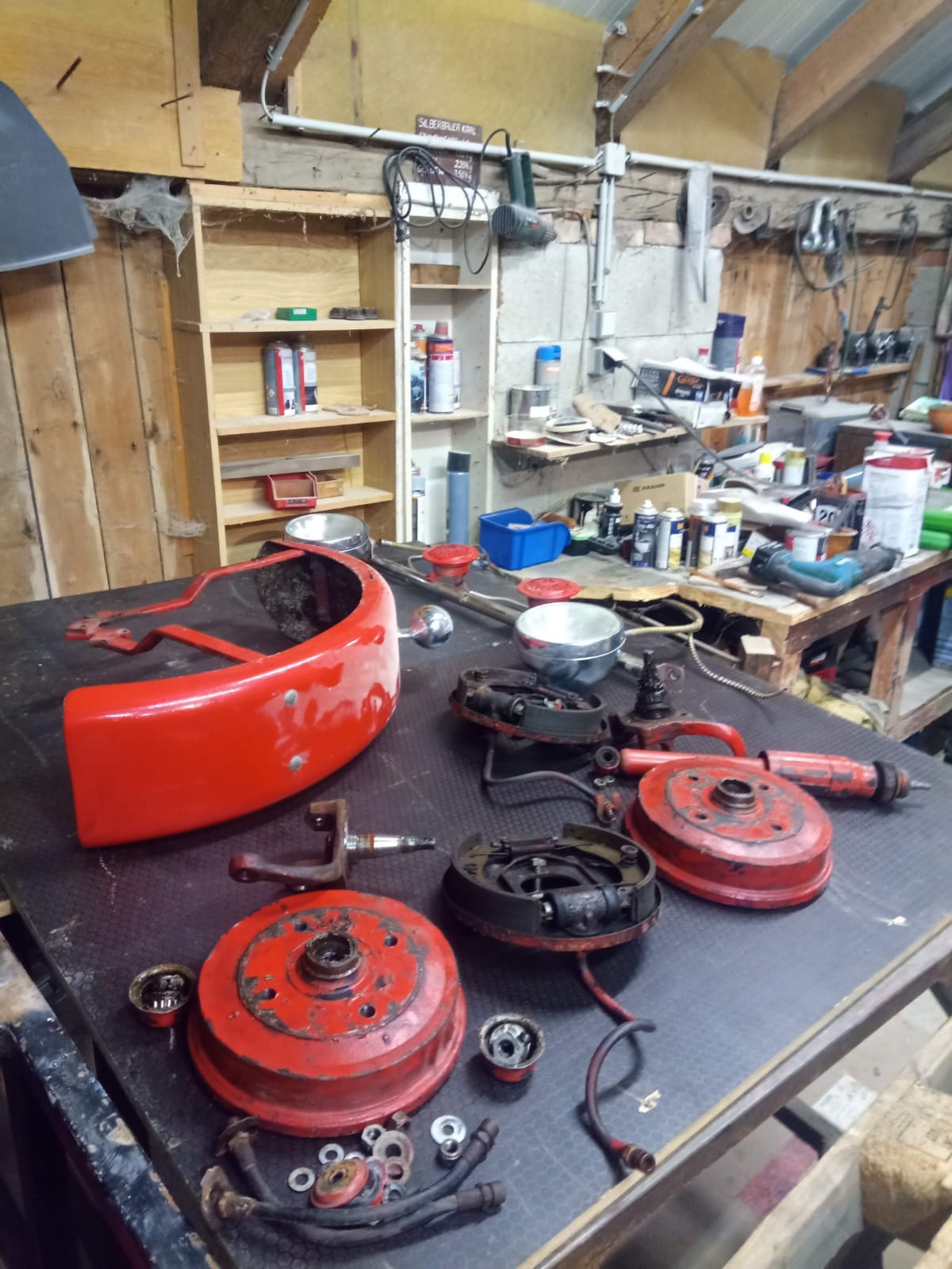 Vorderachse und Anbauteile